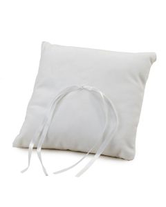 Cojín para alianzas de terciopelo marfil 20x20cm.