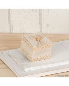 Boîte ivoire décore 5x4x5cm
