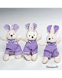 Lapin lilas 15cm assort.