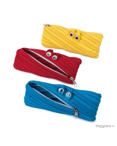 Zipper monster pencil case 3 assorted