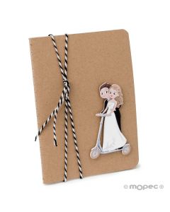 Cahier Pop&Fun trottinette avec ruban 10x14cm.