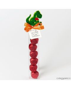 Estuche 6 bombones con pic fieltro Sant Jordi con tarjeta