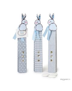 Estuche cuadro/topo/raya 5peladillas pinza conejito mínimo 3