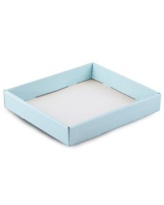 Plateau carton bleu ciel 27x24x5cm