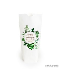 Busta I migliori momenti ... foglie tropicali 12x21x5cm