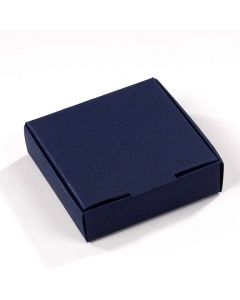 Boîte carrée bleue marine 6x6x1,5cm