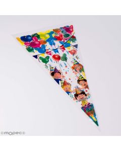 Party cones for boys and girls 42x20cm price x 200 units