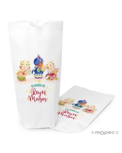 Bolsa de papel Reyes Magos 12x23,5x5cm.min.25