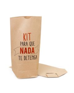 Bolsa Kraft Kit Para que nada te detenga 18x32cm.,min.25
