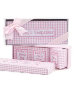 Set 4 cajas vichy caja regalo y lazo