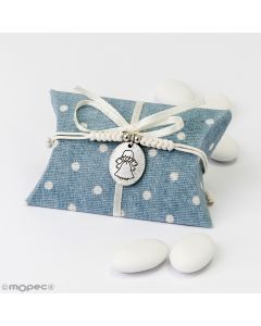 Guardian Angel blue cord bracelet with 5choc.almonds