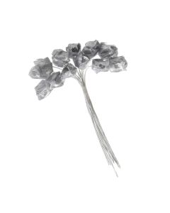 Flor plateada pomo 12, min.12 pomos