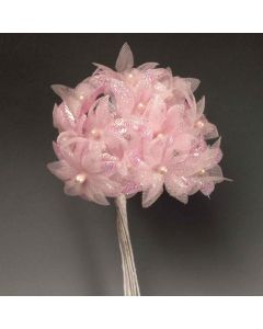 Bouquet fleurs perles mini rose