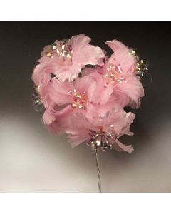 Claveles irisados color rosa pomo de 6, min.12