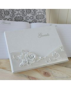 Libro de firmas Flor Rosa 23x19cm