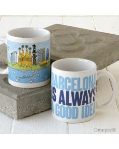 Taza cerámica Barcelona Good Idea en caja regalo