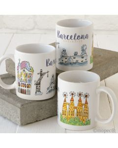 Taza cerámica Barcelona Modernist en caja regalo