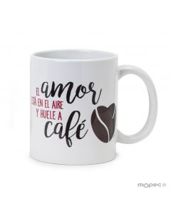Tasse en céramique El Amor...Huele a Café dans boîte cadeau