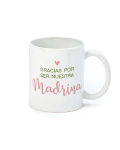 Tasse en céramique "Gracias Madrina" dans un coffret cadeau