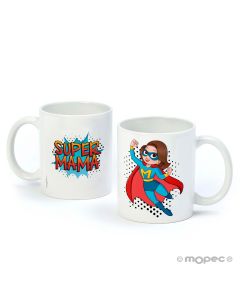 Taza cerámica SUPER MAMÁ en caja regalo