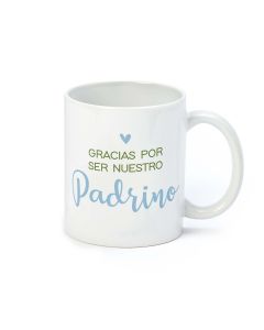 Taza de cerámica "Gracias Padrino" en caja regalo