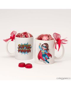 Taza cerámica SUPER MAMÁ en caja regalo