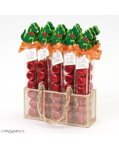 Expositor 20 estuches 6 bombones Sant Jordi con tarjeta