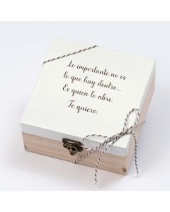 Gift pack personalized wooden box The important