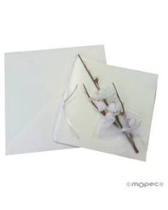 Faire-part fleur cerisier + enveloppe