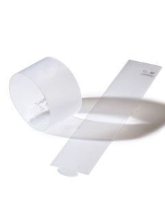 Rond de serviette en plastique blanc mat, 5,9diam.