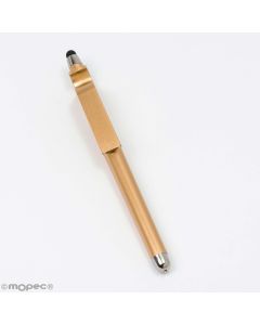 Golden marker pen with pointer and mobile holder, min.10
