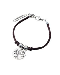 Pulsera con medalla árbol/life is a gift,min.4