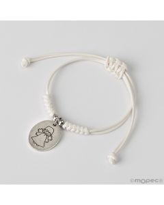 Bracelet cordon ivoire Ange gardien