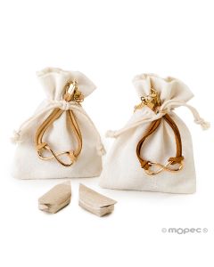 Infinity bracelet decorated in assort. bag with 2 candies
