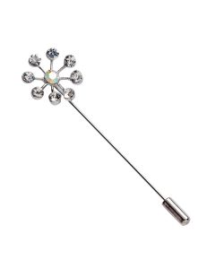 Alfiler metálico radial 8 diamantes PRECIO GOLOSO  min.12