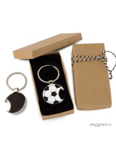 Llavero/abridor pelota fútbol en caja regalo decorada