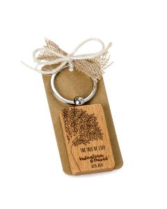 Wooden keychain The tree of life 9x4,5cm.