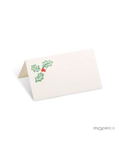 Carte Noël gui, prix x 24pcs. 8x4,5cm