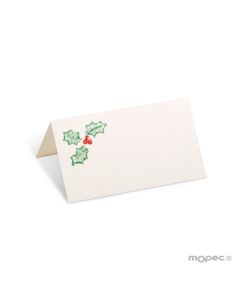 Biglietti auguri Natale vischio, prezzo x 24pz. 8x4,5cm