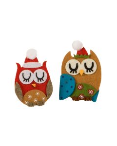 Pince hibou de feutre 7,5cm asstd.