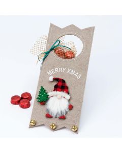 Felt Gnome Checkered Door Decor. w/jingle bell 3 torinos