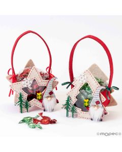 Cesto finestra stella/albero rosso 20 cm 25 char.stdo.2