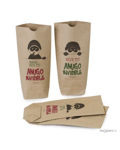 Secret Santa Kraft paper gift Bag. 12 cm Pit&Pita. Available in several languages