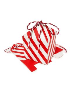 Red striped box with ribbon 5.4x8cm min 24