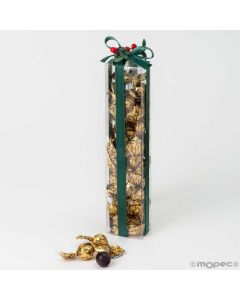 Nastro verde e custodia agrifoglio 35 crokichoc 23cm.