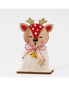 Wooden figure 15.5cm. red fawn