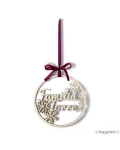 Customizable 1 name  wooden ball with ribbon to hang 20cm.ø