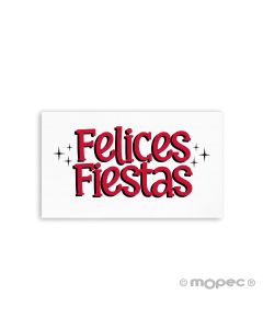 Tarjeta Happy Holidays 5,7x3,5cm 1hoja=30tarj.min5