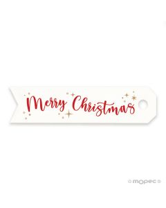 Carte Merry Christmas avec étoiles 6,5cm