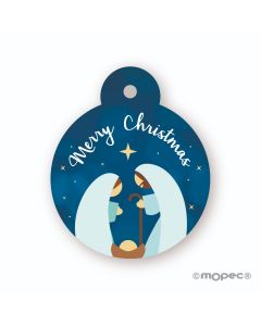 Nativity Card Merry Christmas Ø4cm (pricex24) min.24